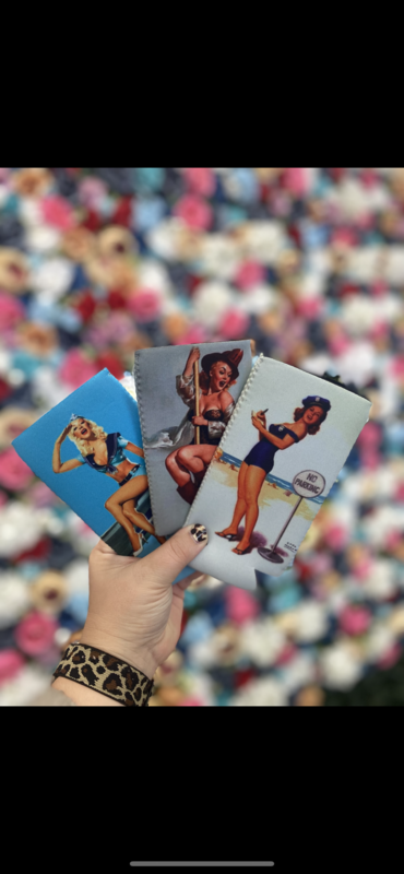 Pin Up Girl Slim Can Koozies!