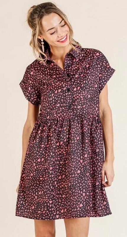 Black Heart Babydoll Dress!