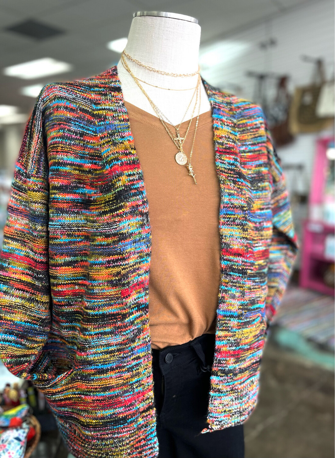 Multi Colored Wool Cardigan 