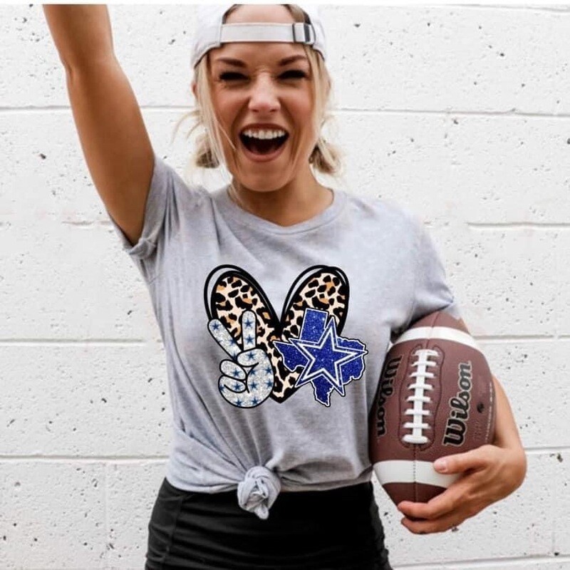 Peace, Love, Cowboys Tee*