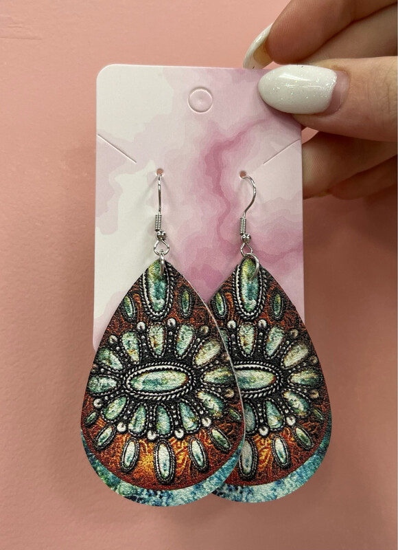 Turquoise Jewel Earrings.