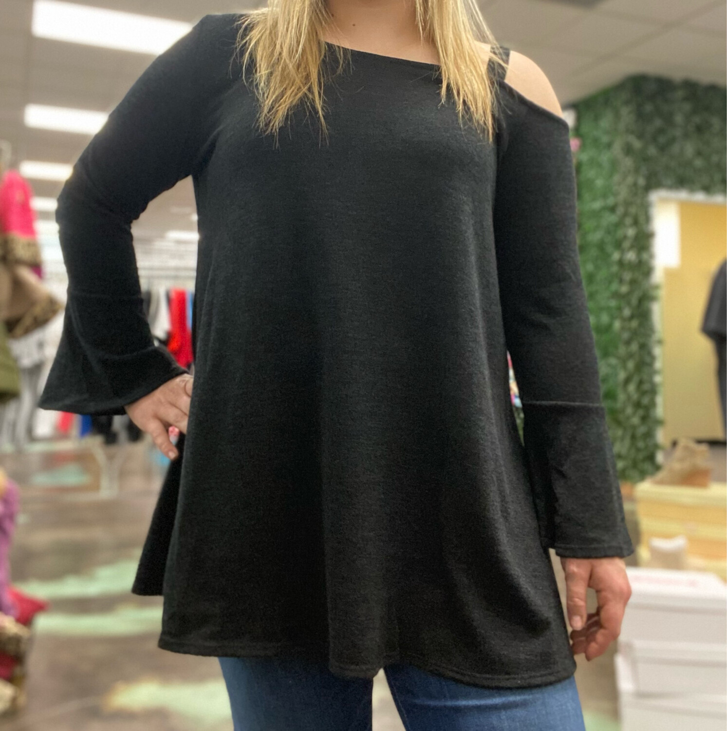 Black Off Shoulder Top