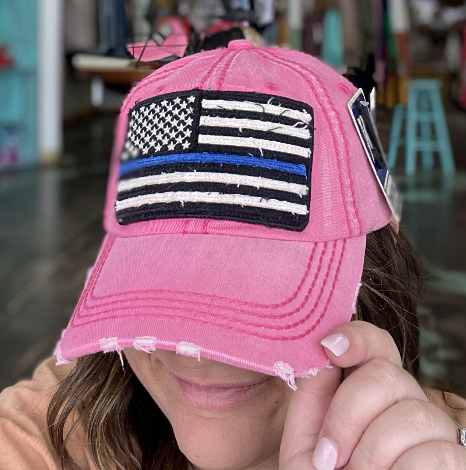 Thin Blue Line Hats.