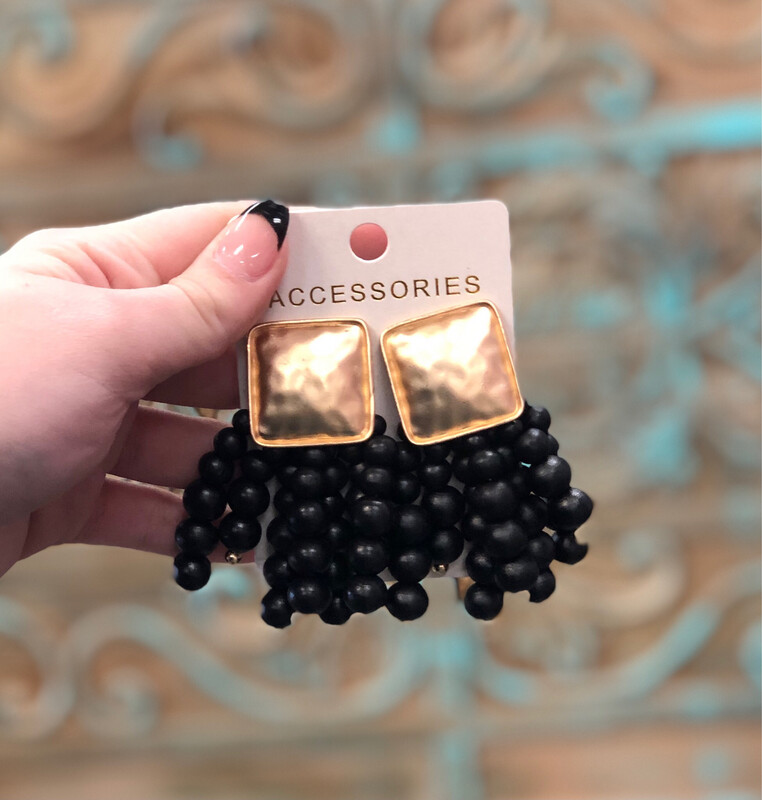 Beaded Tassel Earrings