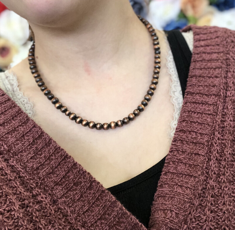 Western Copper Pearl Necklace.