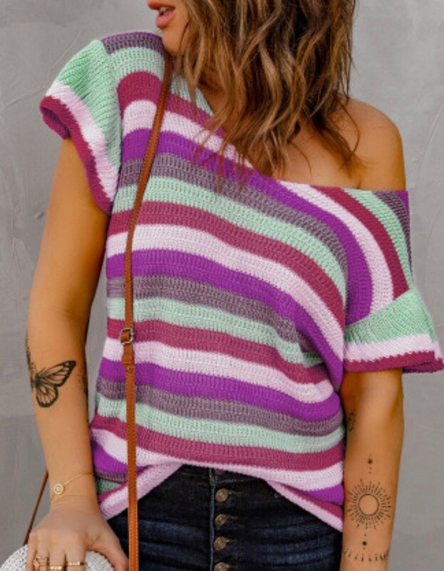 Spring Time Knit Short Sleeve Top*
