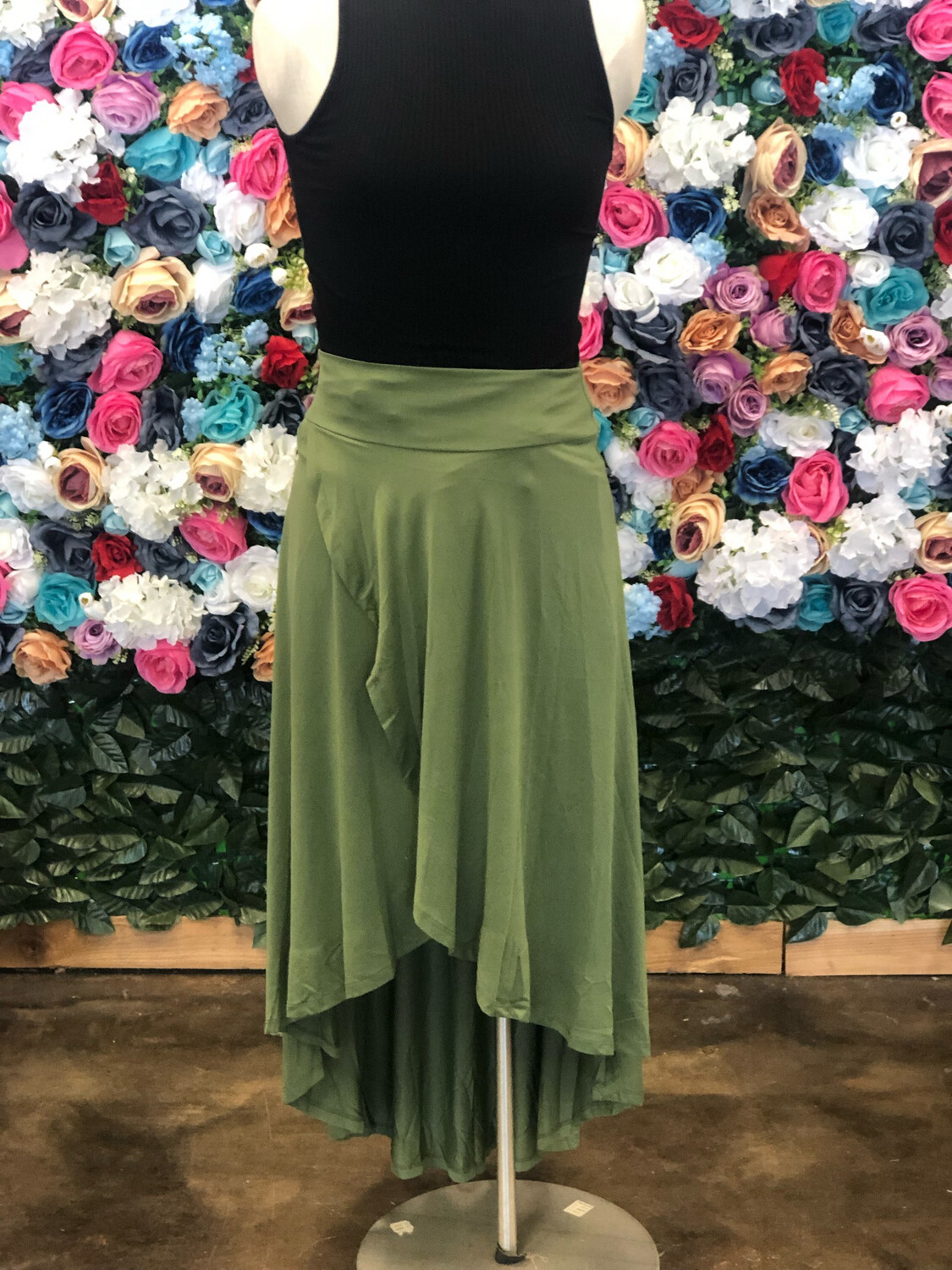 Olive Hi-Low Skirt!