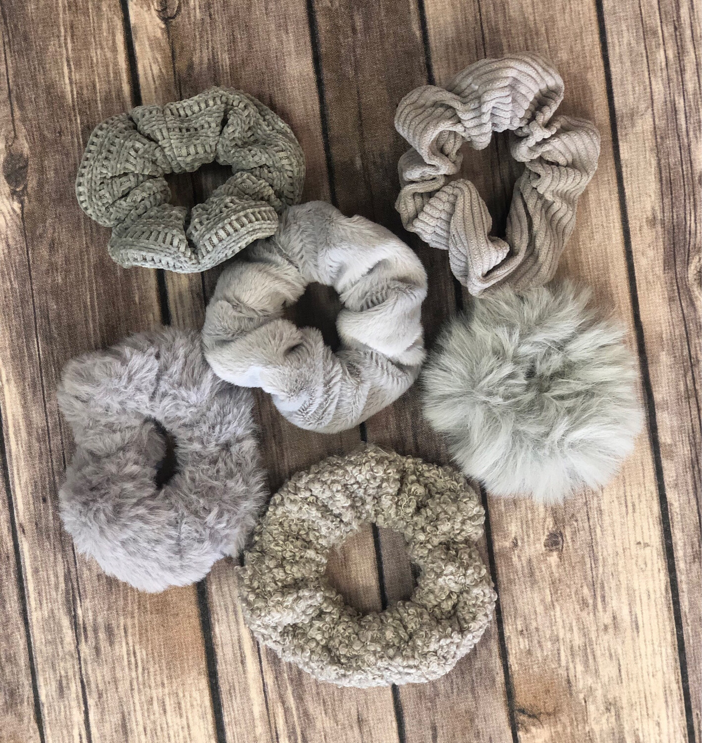Grey Miscellaneous Scrunchies.