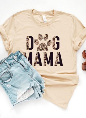 Cream Dog Mom Tee