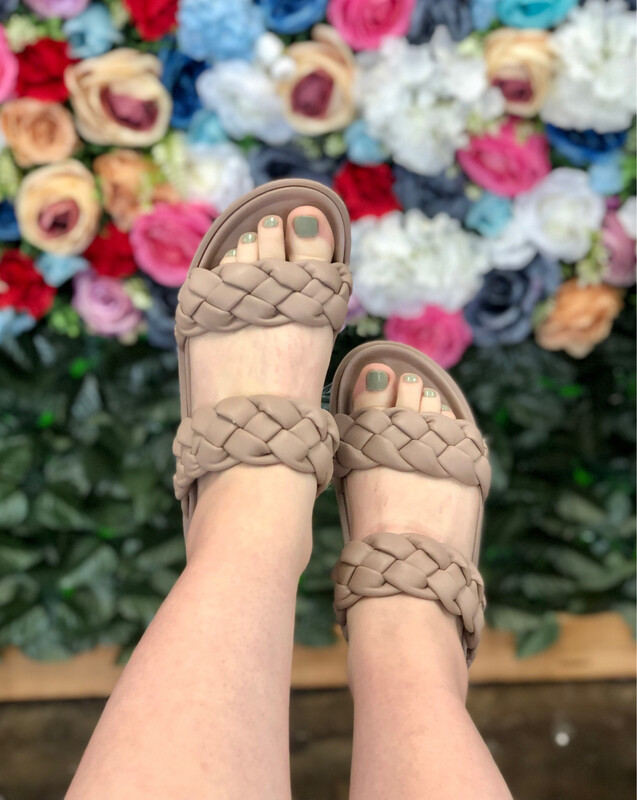 Taupe Braided Sandals*