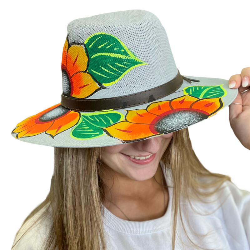 Hand Painted Rancher Fedora