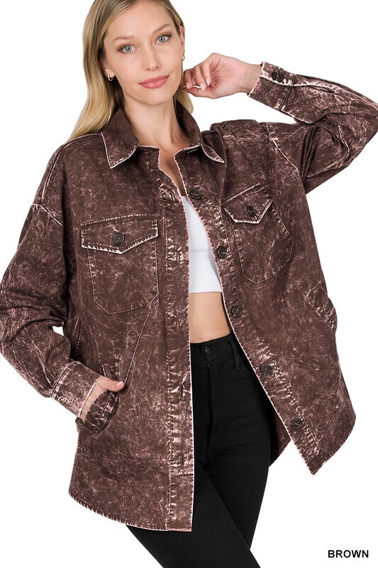 Vintage Washed Oversized Jacket.