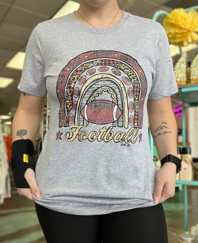 Football Rainbow Gray Tee*