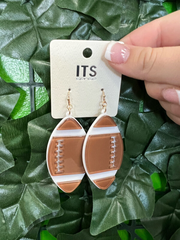 Football Dangle Earrings 