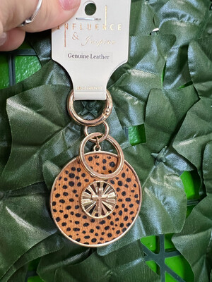 Copper Cross Keychain 