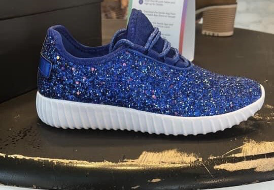 Glitter Blue Sneakers.*