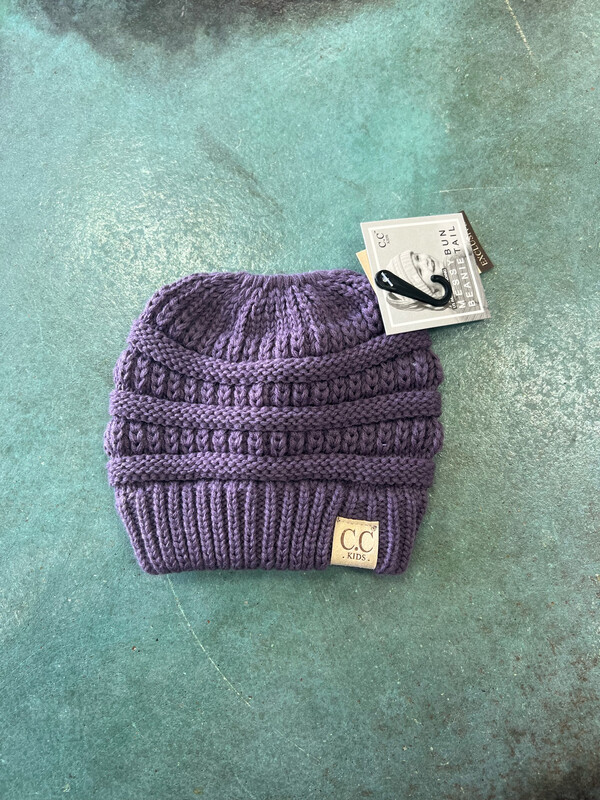 1102 Kids CC Messy Bun Beanie*