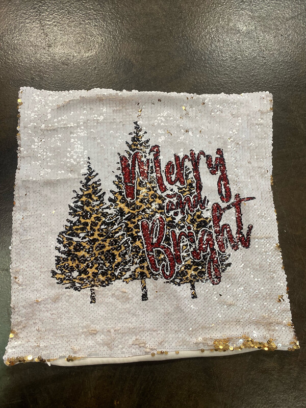 Sequin Christmas pillow cover!