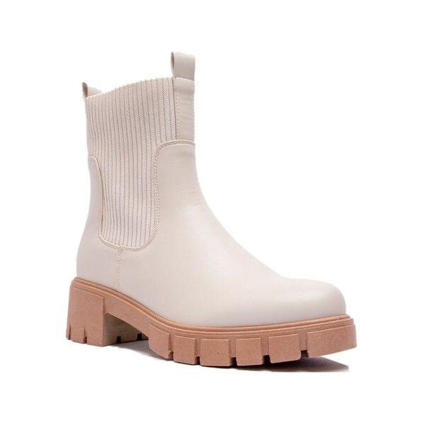 Off White Chunky Booties.*