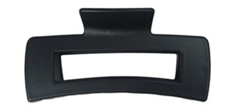 Black matte rectangle hair clip