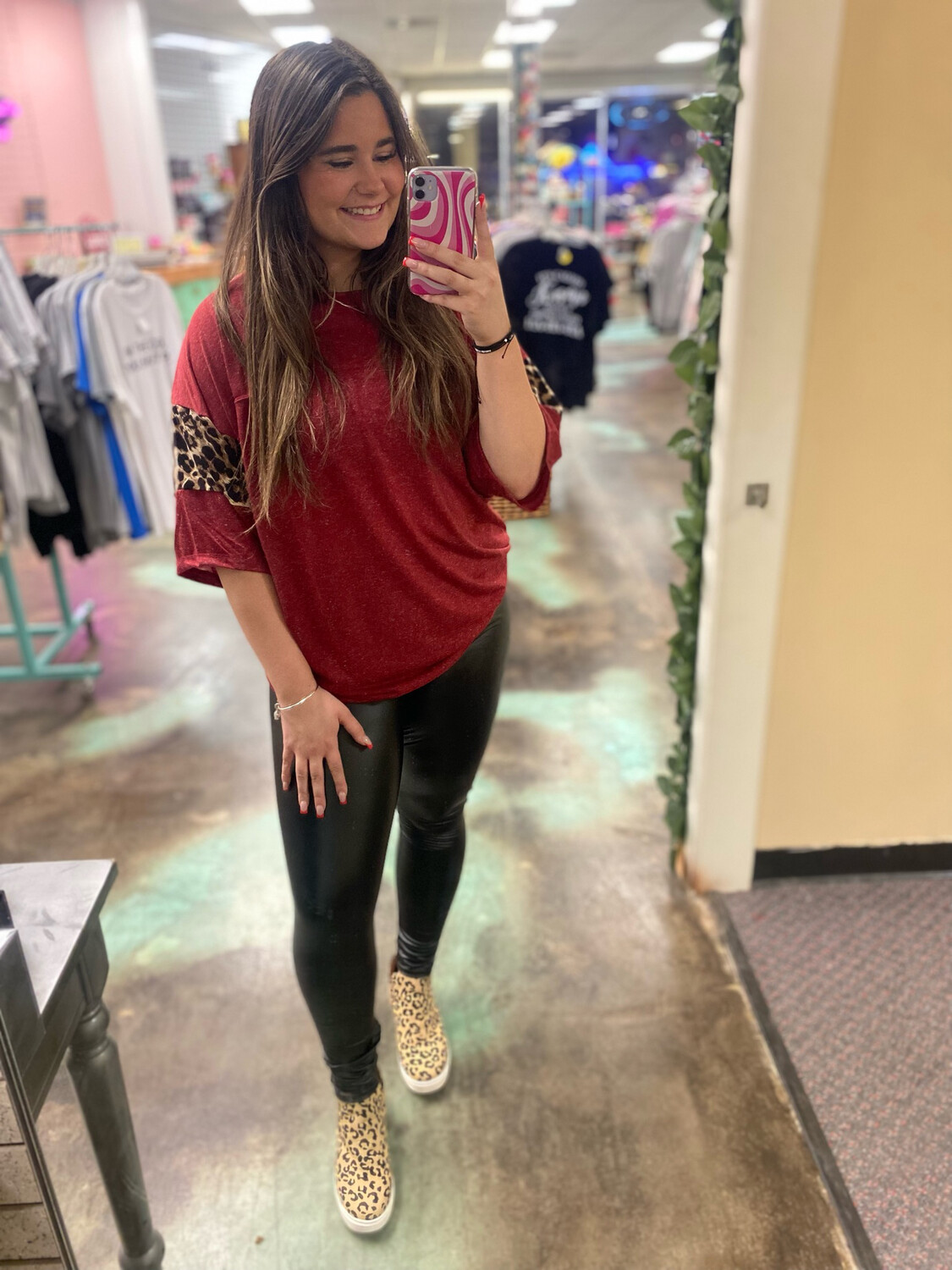 Faux Leather Yoga Pants