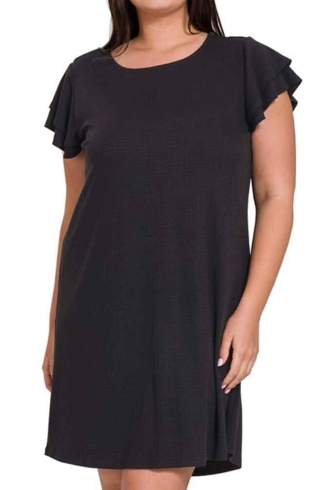 Plus Classic Black Dress
