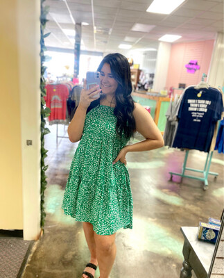 Emerald Spotted Dress
