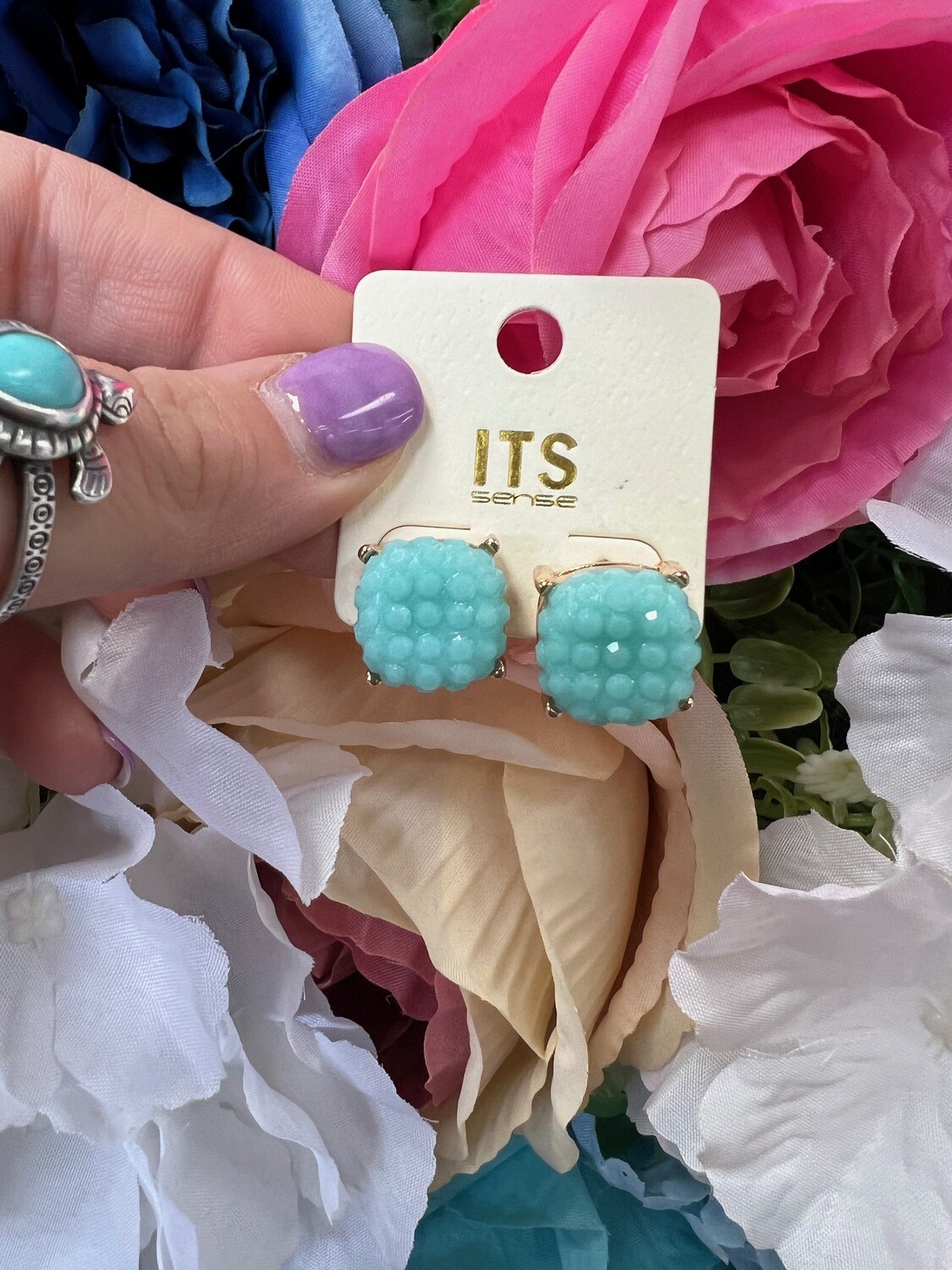 Light Blue Stud earrings
