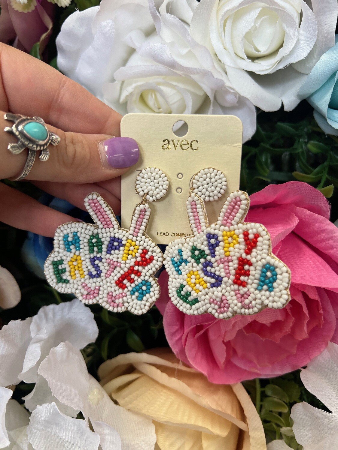 Beaded Easter Earrings