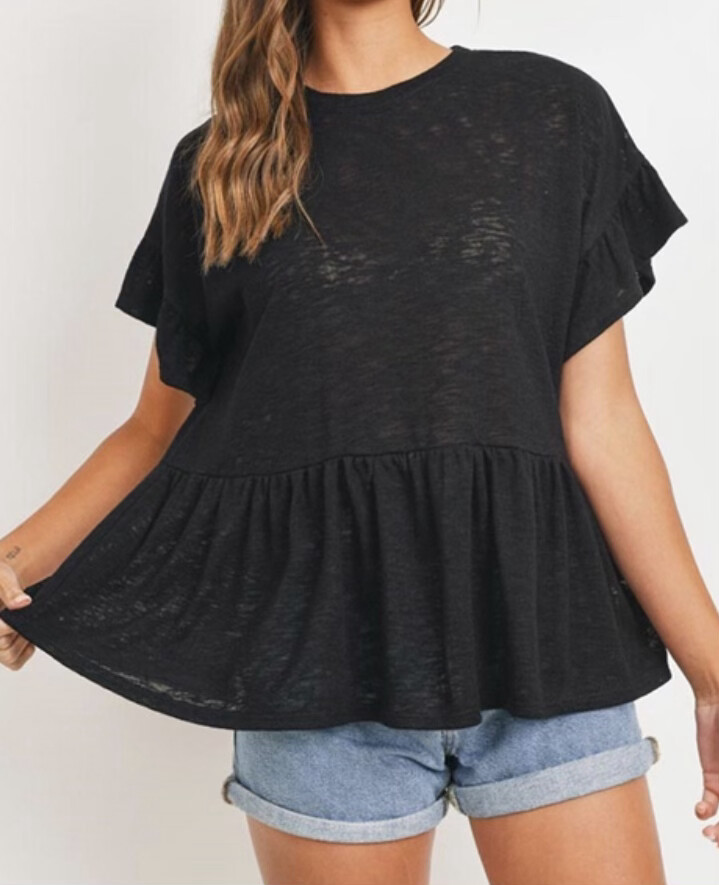 Ruffle Sleeve Top