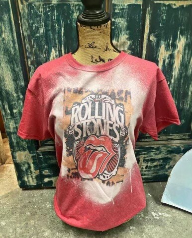 Bleached Rollingstones Tee