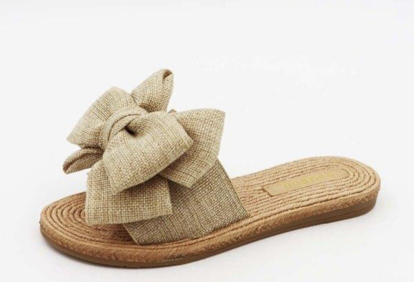 Beige Bow Sandals*