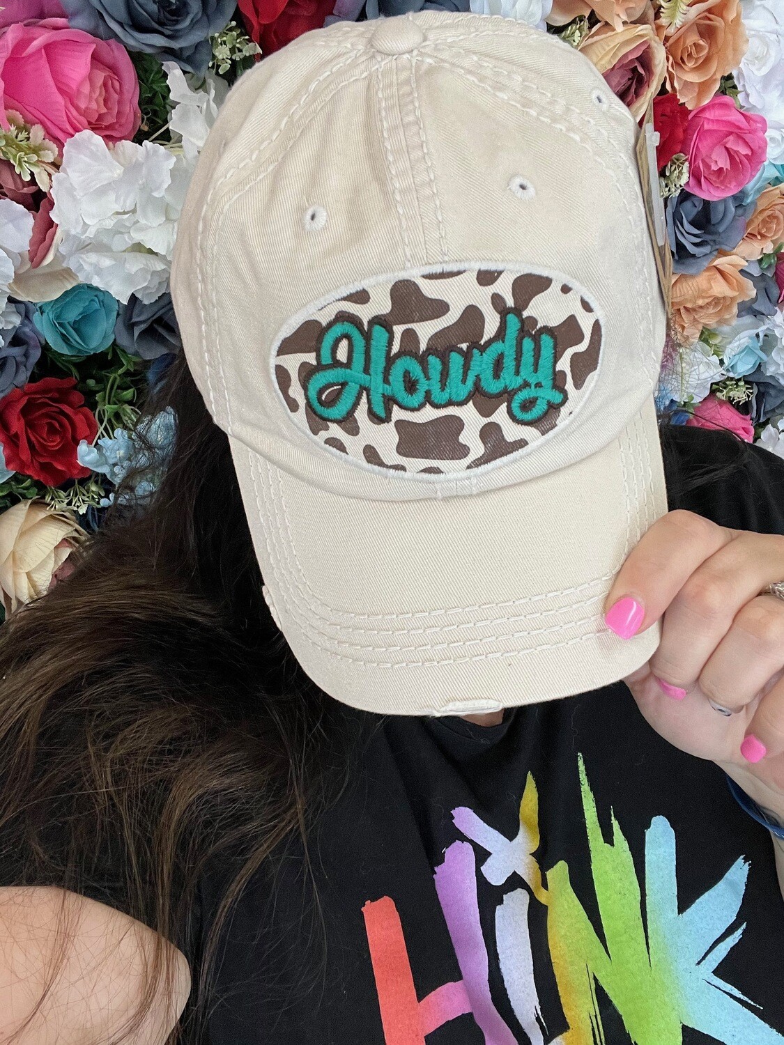 Cow print Howdy Hat