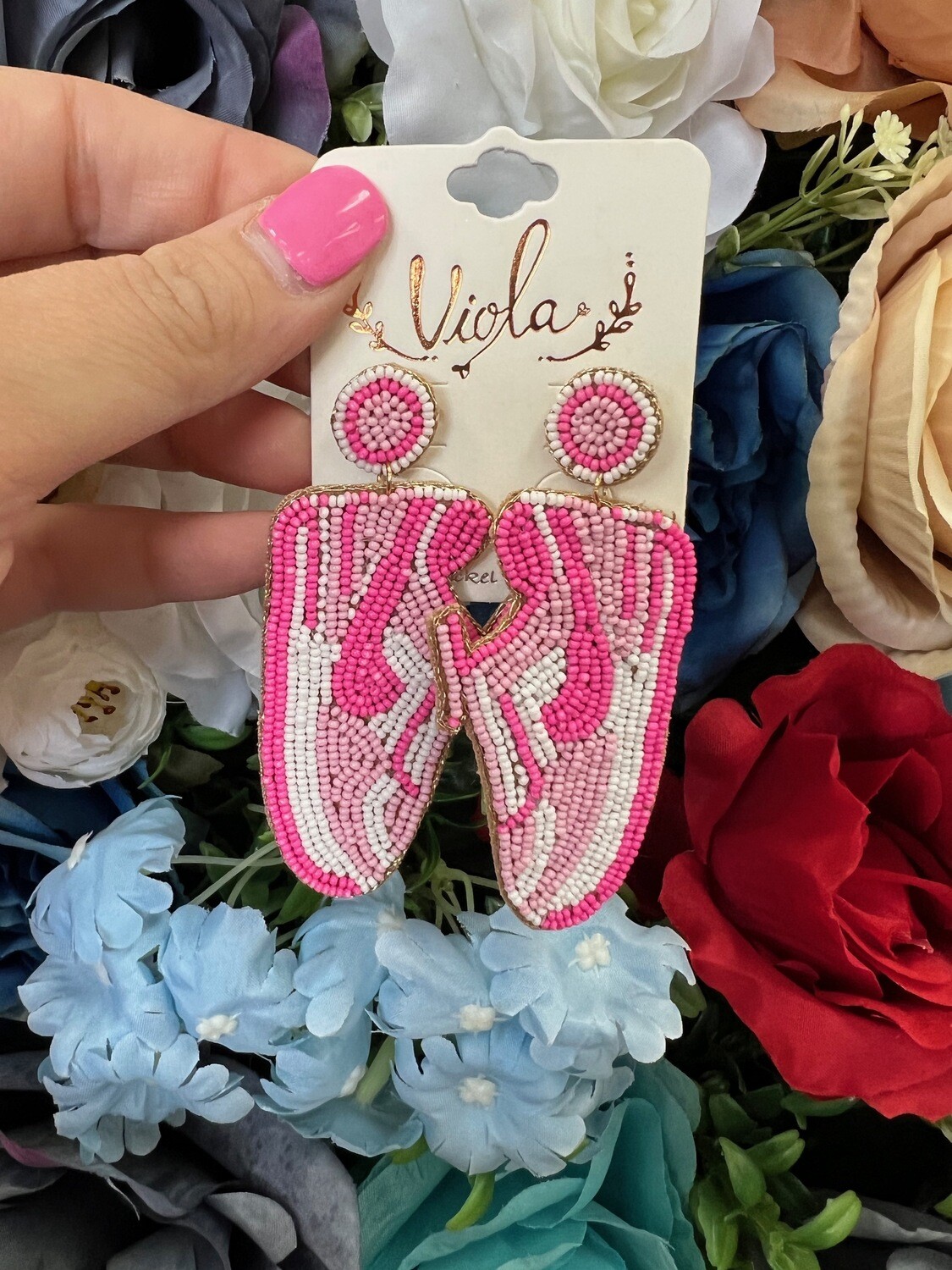 Pink Sneaker Earrings