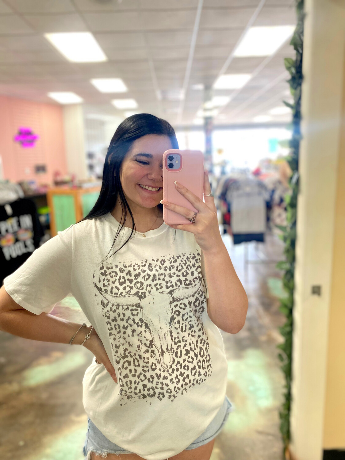 Ivory Leopard Bull Tee*