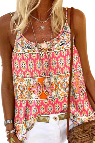 Hot pink boho tank