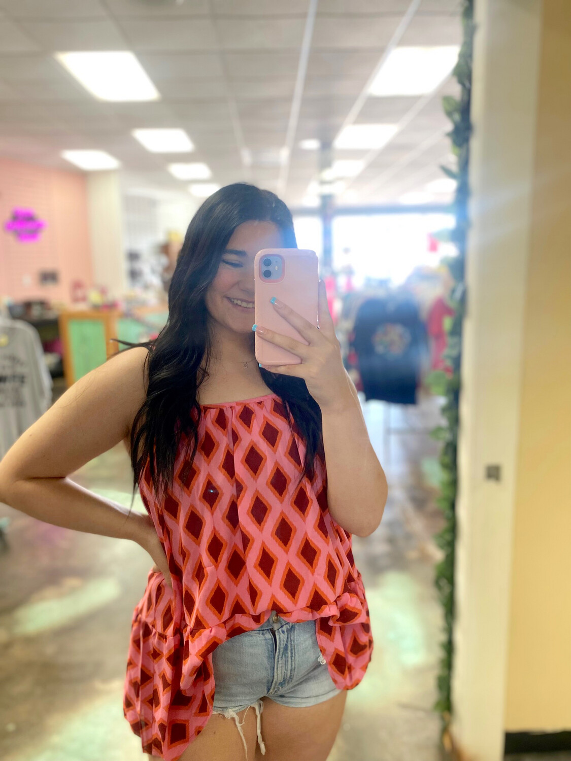 Pink Pattern Tank