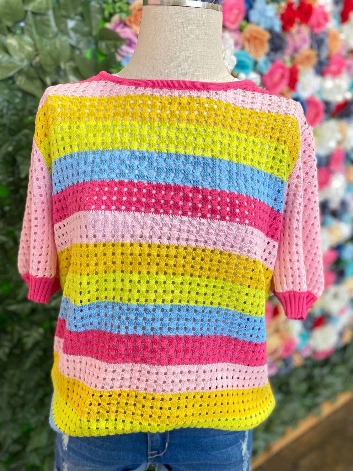 Rainbow Knit Top