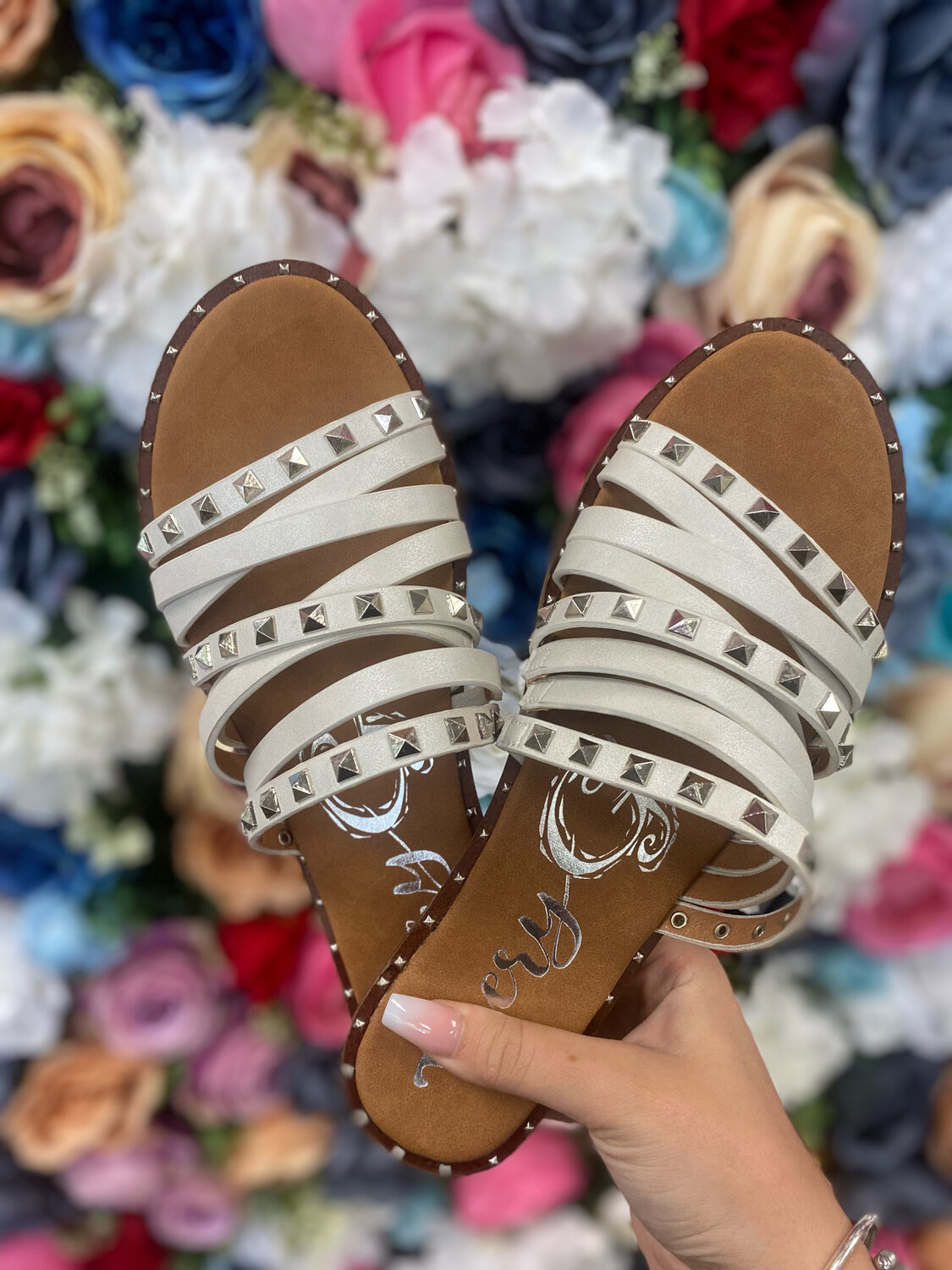 White Stud Very G Sandals*