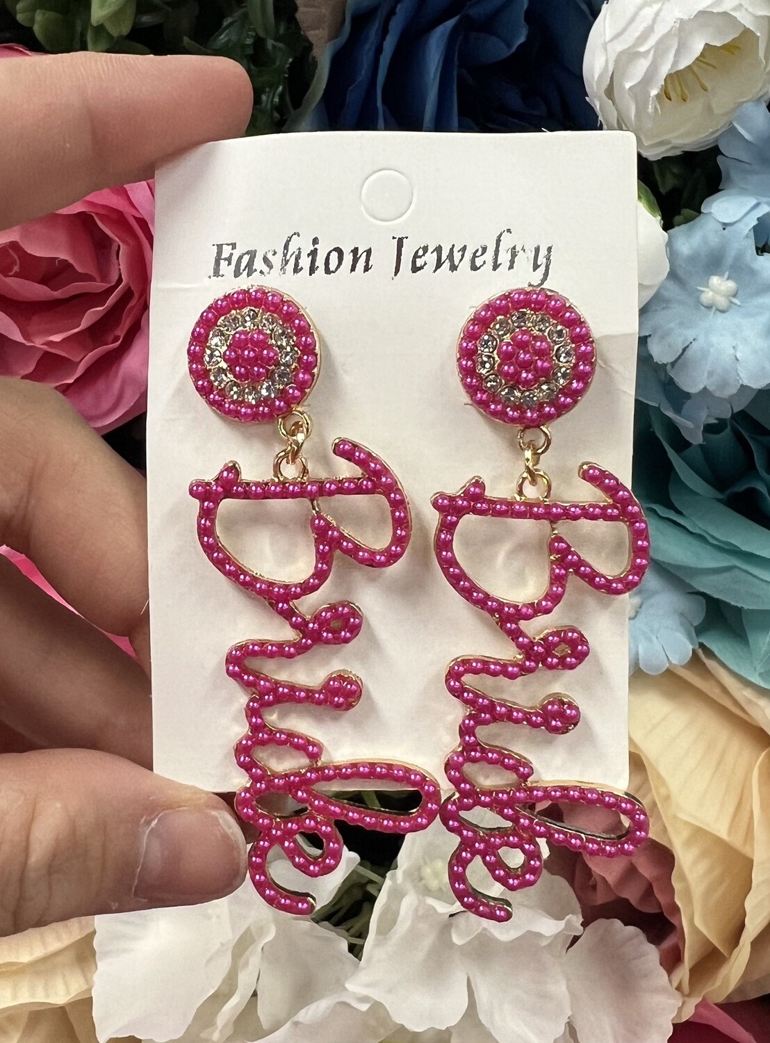 Pink Bride Drop earrings