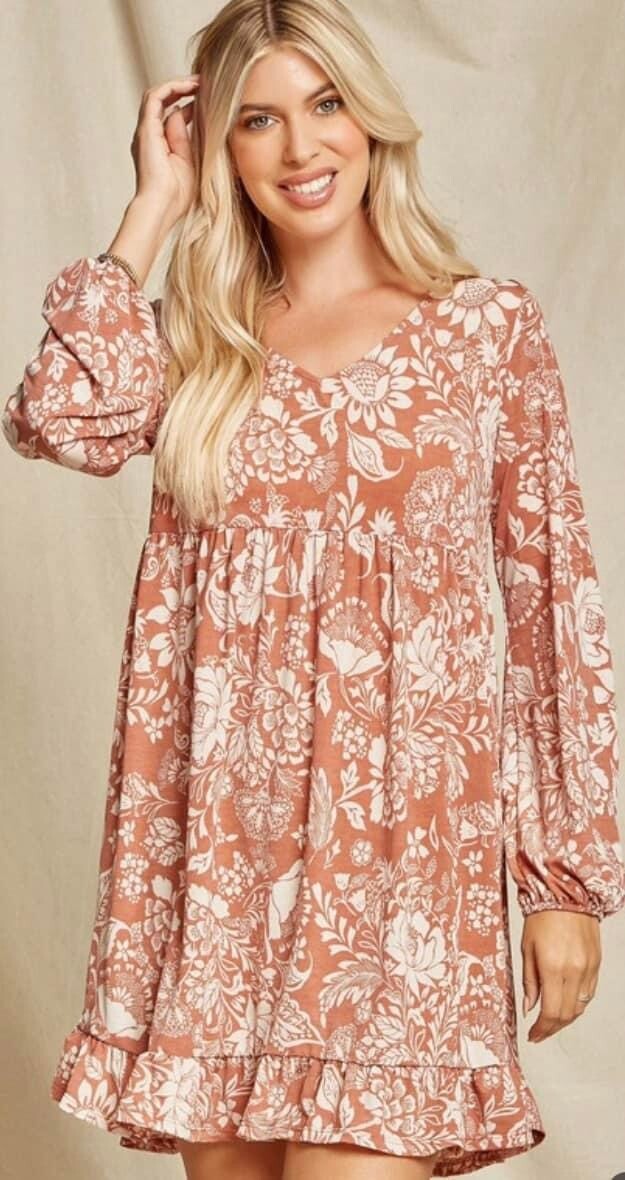 Long Sleeve Floral Dress