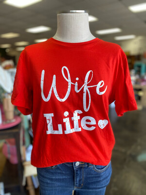 Red Wife Life Tee