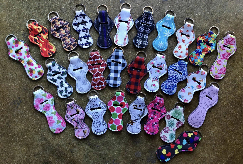 Chapstick Holder Keychains.
