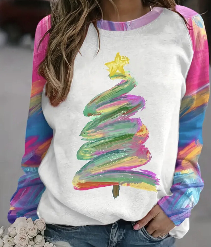 Painted Christmas Tree Top