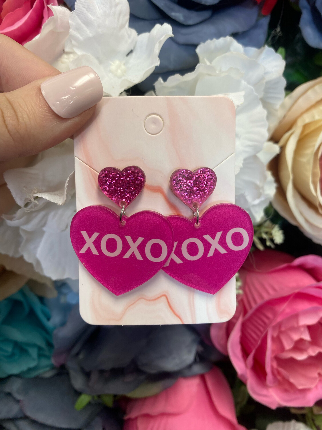 Big Convo heart earrings*