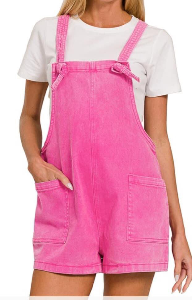 Denim Short Overalls*