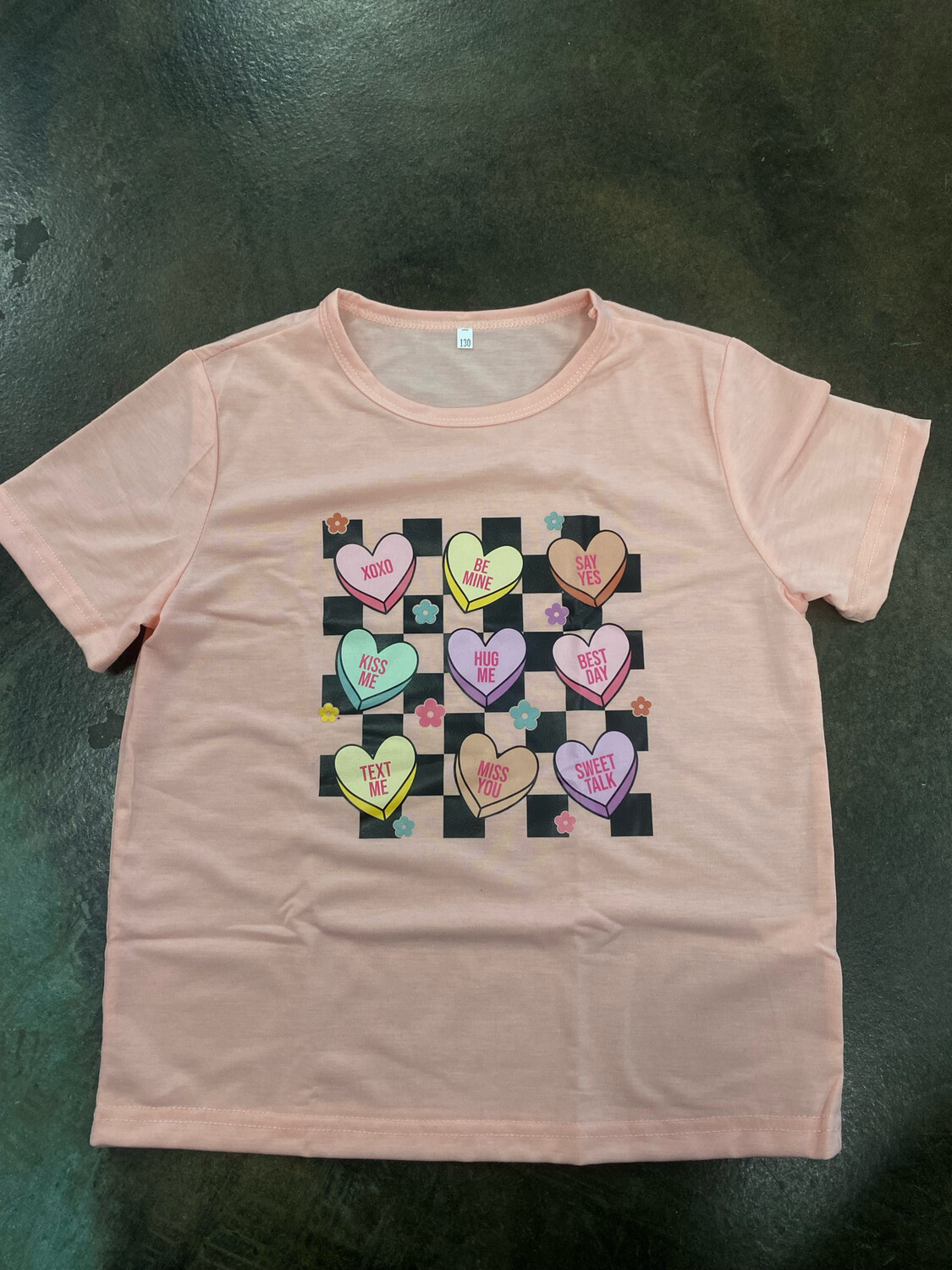 Kids Checkered Convo Heart Tee