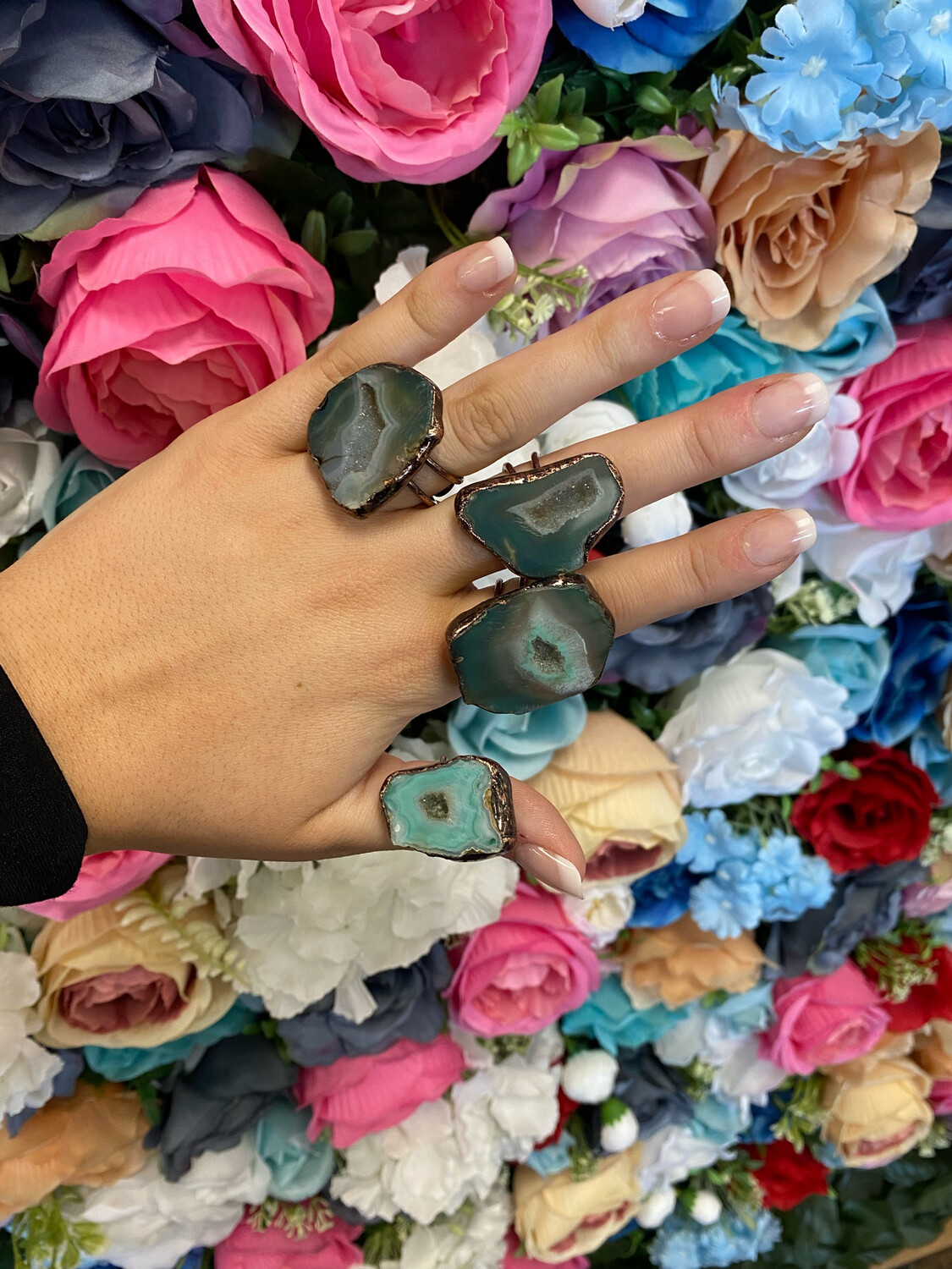 Turquoise Agate Rings*