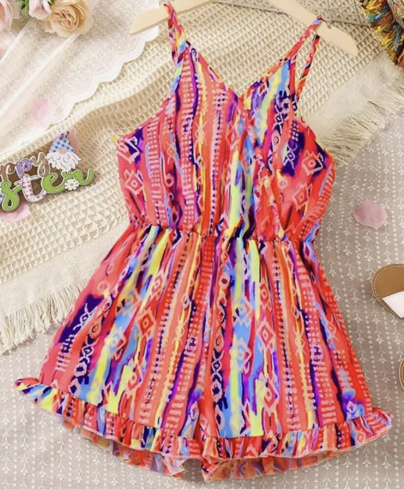Tribal Rainbow Princess Romper 