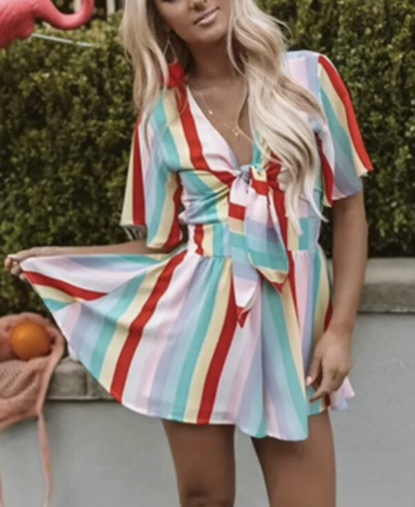 Pastel Stripe Romper 